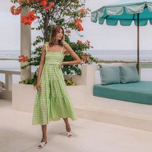 Steele Lyla Maxi Dress in Green Check
